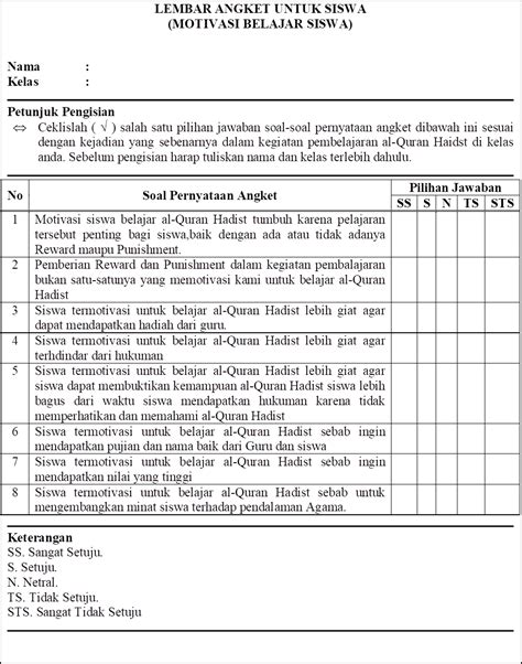Contoh Angket Untuk Siswa Platform Moz Terbaik tahun ini botol baru image 2