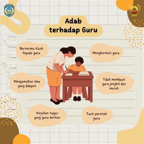 Sertifikat, penghargaan, tanda, atau dokumen yang dipajang di ADAb Kepada GurU hadir dengan gunakan pola scatter hitam aksesori rambut yang paduan warna